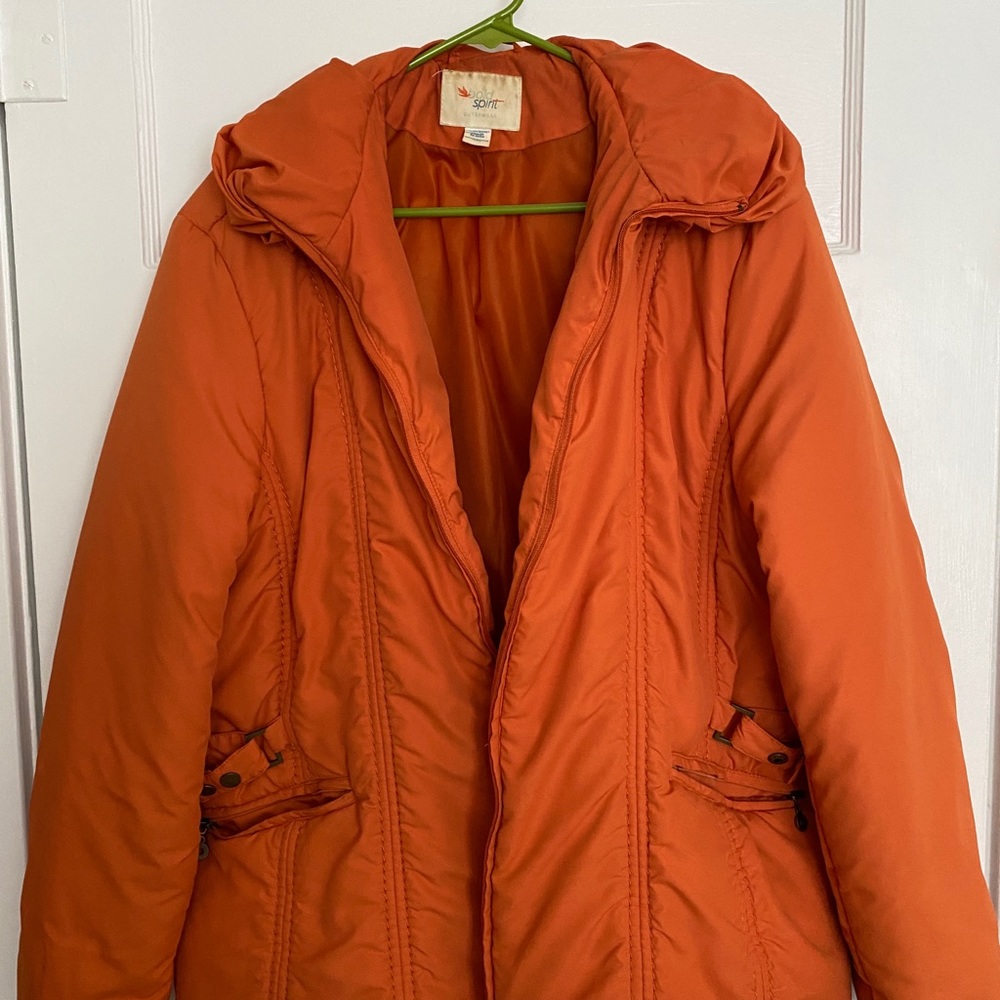 Vintage Bold Spirit Orange Puffer Jacket